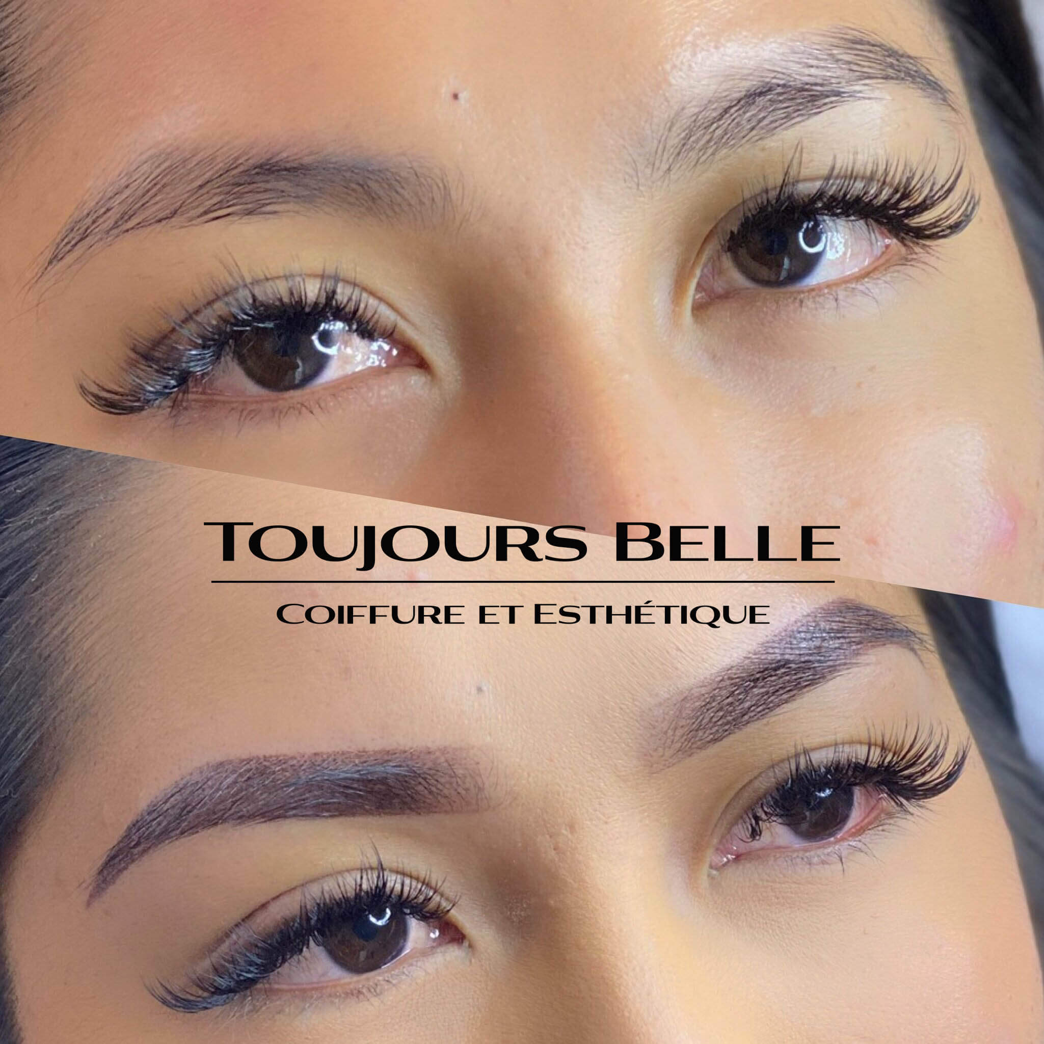 Before and after Ombre eyebrows salon-ToujoursBelle
